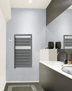 Sèche-serviettes électrique à inertie fluide Acova Astrakan grey aluminium 500W