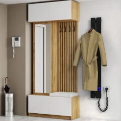 Sèche-serviettes électrique BOSTON 150x1200 avec minuterie ECO, 120W, Noir