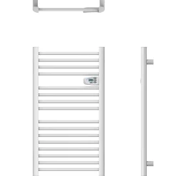 Sèche-serviettes électrique à inertie fluide Kalia Montana blanc 500W