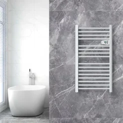 Sèche-serviettes électrique à inertie fluide Kalia Montana blanc 500W