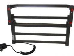 Sèche-serviettes électrique avec étagère gris anthracite 55W