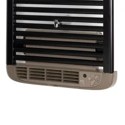 Sèche-serviettes électrique à inertie fluide Deltacalor Stendino 500W + soufflerie 1000W noir