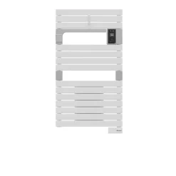 Sèche-serviettes électrique à inertie fluide Sauter Asama connectable blanc 500W + soufflerie 1000W