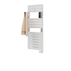 Sèche-serviettes électrique à inertie fluide Sauter Asama connectable blanc 500W + soufflerie 1000W