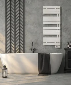 Sèche-serviettes électrique asymétrique Deltacalor 750W blanc 7.5m²