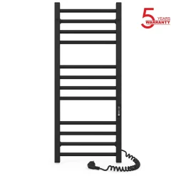 Sèche-serviettes électrique ALFA 500x1200 avec minuterie ECO, 225W, Noir