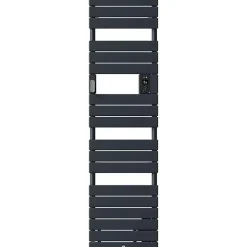 Sèche-serviettes Riviera 2 étroit avec soufflerie 1500W gris ardoise - THERMOR - 498256