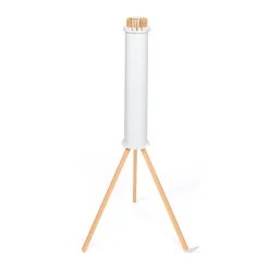 Séchoir à linge à rayons rotatif et pliable capacité 21M blanc et bois