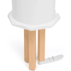 Séchoir à linge à rayons rotatif et pliable capacité 21M blanc et bois