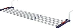 Séchoir à linge à suspendre 4,2 m, étendoir alu avec barres extensibles, Leifheit Quartett 42 Extensible Aluminium