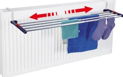 Séchoir à linge à suspendre 4,2 m, étendoir alu avec barres extensibles, Leifheit Quartett 42 Extensible Aluminium