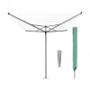Séchoir à linge parapluie 50 m d'étendage avec housse et douille, Brabantia Topspin