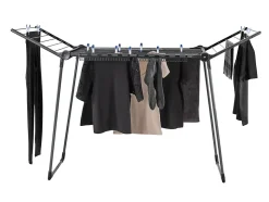 Séchoir à linge pliant 15 m d'étendage, noir, Leifheit Pegasus 150