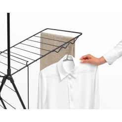 Séchoir à linge pliant noir 20 m d'étendage, Brabantia Hangon