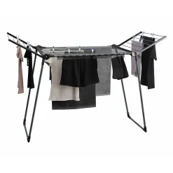 Séchoir à linge sur pied 18 m d'étendage, Leifheit Pegasus 180 noir