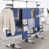 Séchoir à linge vertical pliable 3 niveaux SUPRA capacité 50M avec tringle télescopique blanc et gris