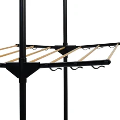 Séchoir à linge vertical pliable 3 niveaux MAXIMA capacité 20M noir et effet bois