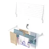Séchoir alu mural blanc pliant 116x50x10cm Foxydry Fold 120