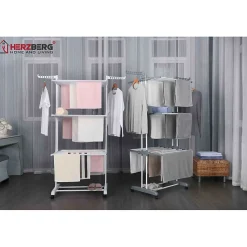 Séchoir multifonctions 20m d'étendage gris Herzberg HG8034-GRY