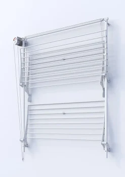 Séchoir mural 3 grilles pliables 128x52x137 cm alu Foxydry Tower 120