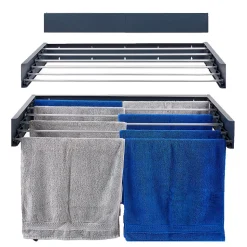 Séchoir mural alu pliable 101x50x13cm anthracite Foxydry Hide 100