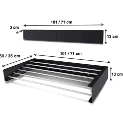 Séchoir mural alu pliable 101x50x13cm anthracite Foxydry Hide 100