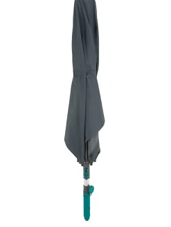 Séchoir parapluie extérieur avec toit étanche et douille de fixation, 40 m d'étendage, noir et gris, Leifheit LinoProtect 400