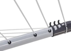 Séchoir parapluie extérieur avec housse de protection, 50 m d'étendage, noir et gris, LinoLift 500 Leifheit