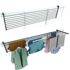 Séchoir rabattable 2 positions extérieur 162x63x8 cm Foxydry Duo