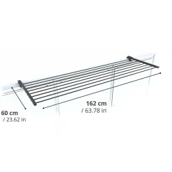 Séchoir rabattable 2 positions extérieur 162x63x8 cm Foxydry Duo
