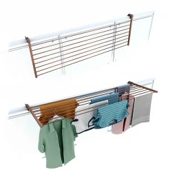 Séchoir rabattable extérieur corten 162x63x8 cm Foxydry Duo