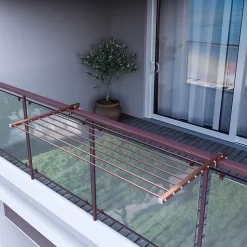 Séchoir rabattable extérieur corten 162x63x8 cm Foxydry Duo