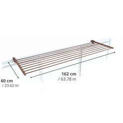 Séchoir rabattable extérieur corten 162x63x8 cm Foxydry Duo