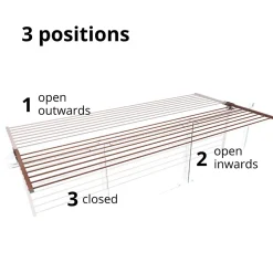 Séchoir rabattable extérieur corten 162x63x8 cm Foxydry Duo