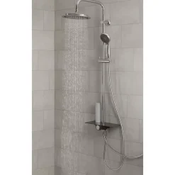 SCHÜTTE AQUASTAR système de douche avec tablette chromé/anthracite