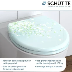 SCHÜTTE Siège de toilette avec fermeture en douceur FLOWER IN THE WIND 438779