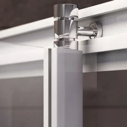 Schulte cabine de douche intégrale Juist - 90x90x210 cm - portes coulissantes - blanc - verre transparent