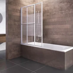 Schulte Pare-baignoire extensible 70-118x140 cm - Écran coulissant en verre 3 mm - Blanc