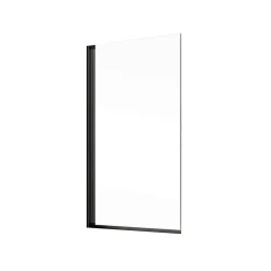 Schulte Pare-baignoire 70x130 cm - Réversible - Écran pliant - Verre de Sécurité transparent 5 mm - Profil Noir