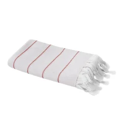 Serviette de bain blanche et mango 140 x 70 cm, GoodHome Sary