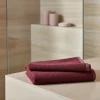 Serviette de bain grenat et rose terracotta 140 x 70 cm, GoodHome Sary