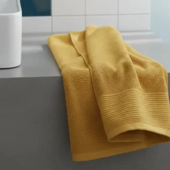 Serviette de bain jaune miel Koros 140 x 70 cm GoodHome