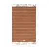 Serviette de bain Kyoto marron en coton organique H100x67cm