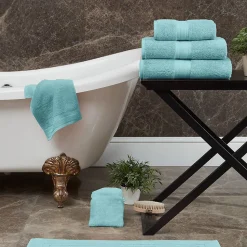 Serviette de toilette 550 g/m² Bleu Turquoise 50x100 cm LUXURY