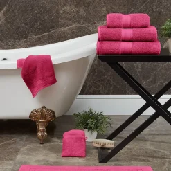 Serviette de toilette 550 g/m² Rose Indien 50x100 cm LUXURY