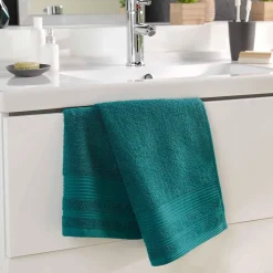 Serviette de toilette 50 x 90 cm Tendresse emeraude