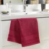 Serviette de toilette 50 x 90 cm eponge unie tendresse Rubis