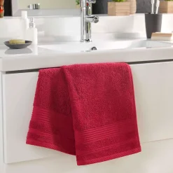 Serviette de toilette 50 x 90 cm Tendresse rouge
