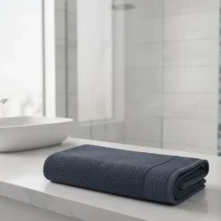 Serviette de toilette bleu nuit 100 x 50 cm, GoodHome Koros