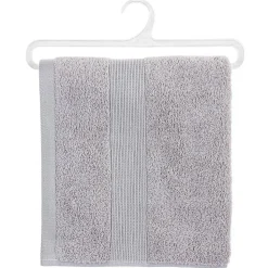 Serviette de toilette Essentiel - coton 450 gr/m² - gris taupe 50x90 cm - Atmosphera